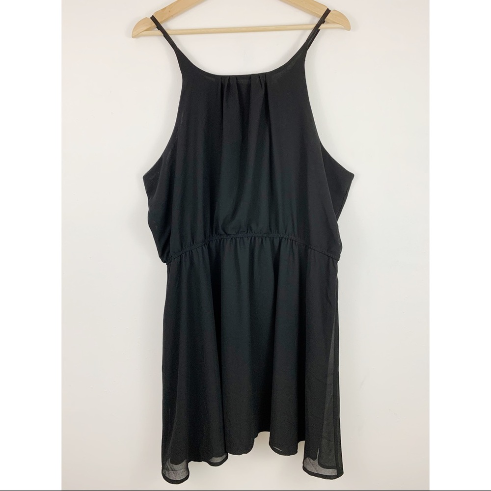 New Doublju Black Blouson Dress Plus 3X Cocktail